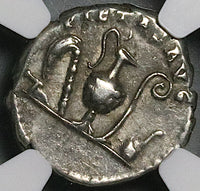 139 NGC Ch VF Roman Empire Marcus Aurelius Caesar Denarius Pietas (25011502C)