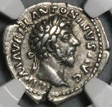 161 NGC Ch VF Marcus Aurelius Denarius Roman Empire Providentia Foresight (26100302C)