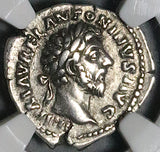 161 NGC Ch VF Marcus Aurelius Denarius Roman Empire Providentia Foresight (26100302C)