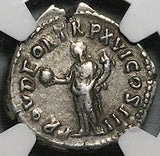 161 NGC Ch VF Marcus Aurelius Denarius Roman Empire Providentia Foresight (26100302C)