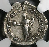 161 NGC Ch VF Marcus Aurelius Denarius Roman Empire Providentia Foresight (26100302C)