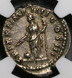 166 NGC XF Marcus Aurelius Denarius Roman Empire Providentia Globe (24081705C)
