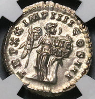 166 NGC AU Marcus Aurelius Roman Empire Denarius Victory Parthia 5/5 (24050901C)