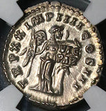 166 NGC AU Marcus Aurelius Roman Empire Denarius Victory Parthia 5/5 (24050901C)