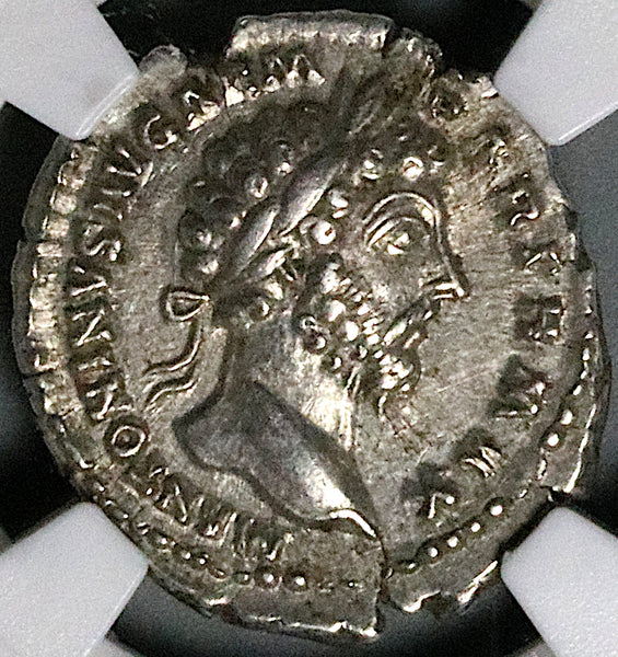 166 NGC Ch XF Marcus Aurelius Roman Empire Denarius VIC PAR Victory Parthia (25110204C)