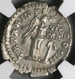 166 NGC Ch XF Marcus Aurelius Roman Empire Denarius VIC PAR Victory Parthia (25110204C)