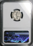 179 NGC Ch VF Marcus Aurelius Augustus Roman Empire Denarius Victory Cuirassed Bust (26042305C)