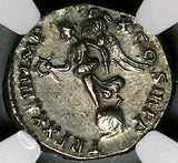 179 NGC Ch XF Marcus Aurelius Roman Empire Denarius Victory Rare Portrait (25060803C)