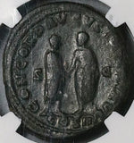161 NGC Ch F Marcus Aurelius Dupondius Concordia Roman Empire Historic (24082701D)