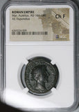 161 NGC Ch F Marcus Aurelius Dupondius Concordia Roman Empire Historic (24082701D)