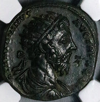 172 NGC Ch XF Marcus Aurelius Dupondius Roman Empire Mercury Historic (25060201D)
