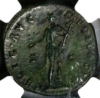 172 NGC Ch XF Marcus Aurelius Dupondius Roman Empire Mercury Historic (25060201D)