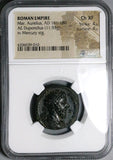172 NGC Ch XF Marcus Aurelius Dupondius Roman Empire Mercury Historic (25060201D)