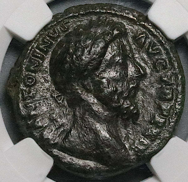 174 NGC Ch VF Marcus Aurelius Ae As Tiber River God Roman Empire Coin (25010801C)