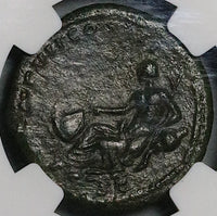 174 NGC Ch VF Marcus Aurelius Ae As Tiber River God Roman Empire Coin (25010801C)