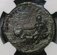 174 NGC Ch VF Marcus Aurelius Ae As Tiber River God Roman Empire Coin (25010801C)