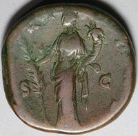145 Marcus Aurelius Caesar Sestertius Roman Empire Fine Hilaritus Joy (24121801R)