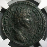 140 NGC Ch VF Marcus Aurelius Sestertius Roman Empire Juventas (26031801D)