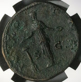 140 NGC Ch VF Marcus Aurelius Sestertius Roman Empire Juventas (26031801D)