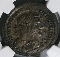 305 NGC XF Maximian Abdication Follis Roman Empire Providentia Trier Mint (25020101C)