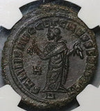 306 NGC AU Maxentius Caesar Rare Nummus Follis Roman Empire Carthage Mint (25071303C)