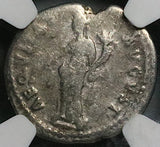 97 NGC F Nerva Roman Empire Denarius Aequitas Scales Silver Coin (26040904C)