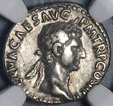 97 NGC VF Nerva Roman Empire Denarius Fortuna Luck Mutiny Crisis (26100101D)