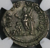 202 NGC Ch VF Plautilla Denarius Roman Empire Venus Cupid Caracalla Wife (24032301C)