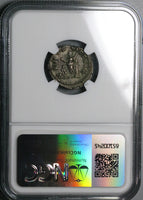 202 NGC Ch VF Plautilla Denarius Roman Empire Venus Cupid Caracalla Wife (24032301C)