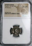 202 NGC Ch VF Plautilla Denarius Roman Empire Venus Cupid Caracalla Wife (24032301C)