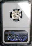 169 BC NGC Ch XF Furius Purpurio Roman Republic Denarius Luna Biga Roma (26101205C)