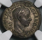 226 NGC Ch VF Severus Alexander Denarius Roman Empire Annona Grain (26041603C)