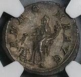 226 NGC Ch VF Severus Alexander Denarius Roman Empire Annona Grain (26041603C)