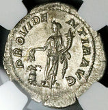 232 NGC AU Severus Alexander Denarius Roman Empire Annona Grain Supply (25052803C)
