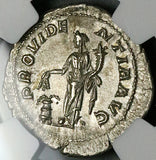 232 NGC AU Severus Alexander Denarius Roman Empire Annona Grain Supply (25052803C)