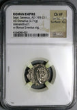 193 NGC Ch VF Septimius Severus Rare Alexandria Mint Roman Denarius (26030601C)