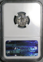 200 NGC AU Septimius Severus Roman Empire Denarius Emperor Sacrificing 5/5 5/5 (25100803C)