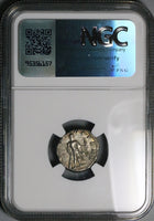 197 NGC Ch F Septimius Severus Roman Empire Denarius Nude Hercules Lion Skin Club (25011501C)