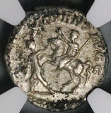 202 NGC Ch VF Septimius Severus Roman Empire Denarius Horse Soldier (26051301C)