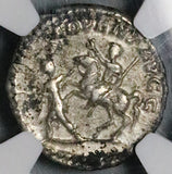 202 NGC Ch VF Septimius Severus Roman Empire Denarius Horse Soldier (26051301C)