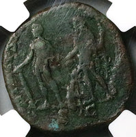 194 NGC VG Septimius Severus Sestertius Rare Hercules Bacchus Niger (23110801C)