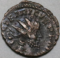 270 Tetricus I Gallo Roman Empire Double Denarius Salus XF (24121506R)