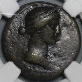 80 NGC Ch F Titus Dupondius Tiberius Restoration Roman Empire Justitia Livia (26040901C)