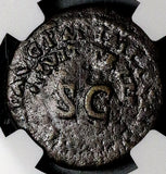 80 NGC Ch F Titus Dupondius Tiberius Restoration Roman Empire Justitia Livia (26040901C)