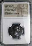 80 NGC Ch F Titus Dupondius Tiberius Restoration Roman Empire Justitia Livia (26040901C)