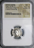 115 NGC AU Trajan Roman Empire Denarius Genius Bonus Eventus Superb Portrait 4/5 4/5 (26091301C)