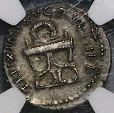 80 NGC Ch XF Titus Denarius Roman Empire Curule Chair Rare Left Portrait Coliseum Pompeii 5/5 4/5 (26090301D)