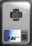 80 NGC Ch XF Titus Denarius Roman Empire Curule Chair Rare Left Portrait Coliseum Pompeii 5/5 4/5 (26090301D)