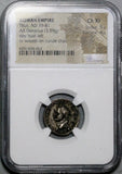 80 NGC Ch XF Titus Denarius Roman Empire Curule Chair Rare Left Portrait Coliseum Pompeii 5/5 4/5 (26090301D)