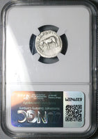 80 NGC Ch F Titus Denarius Roman RARE Elephant Coliseum Pompeii (25082201C)